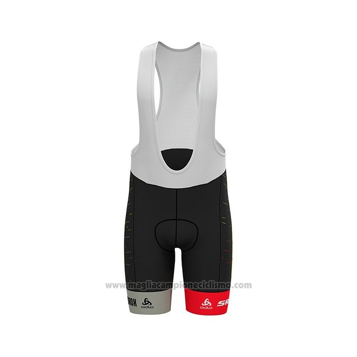 2022 Abbigliamento Ciclismo Scott Sram Nero Manica Corta e Salopette